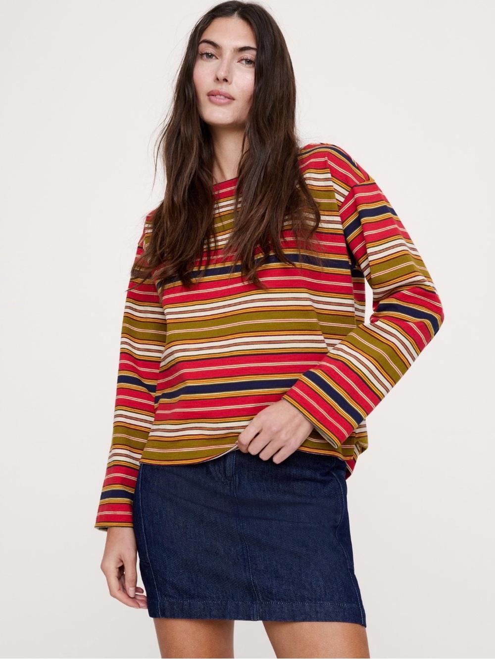 NWOT Banana Republic RELAXED COTTON BOAT-NECK TOP